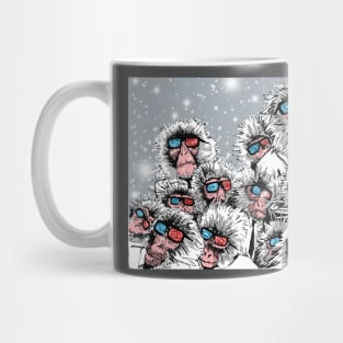 3D Snow Monkeys Mug